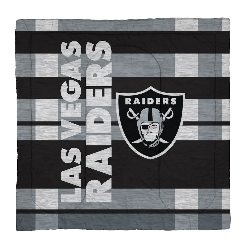 NFL Raiders Black and Gray Comforter Set